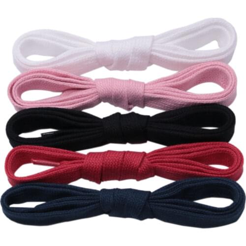 Weiou 1.27CM Wide Solid Color Polyester Cotton Shoelaces Adults&Kids Canvas Dress Boots Shoe Cord Flat Shoe Laces Drop-Shipping