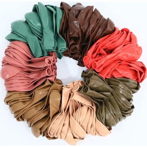 5/10/18 inch Retro Balloons Dusty Pink Green Caramel Coffee Balloon Air Helium Globos Rustic Wedding Birthday Party Decoration