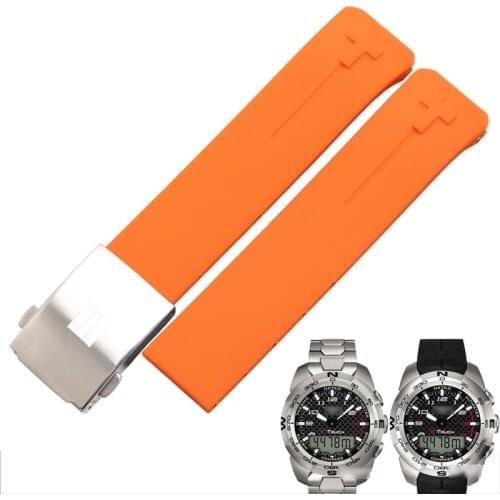 WENTULA wathbands for TISSOT EXPERT T-TOUCH z353T-Touch T047 T33 silicone watchband strap