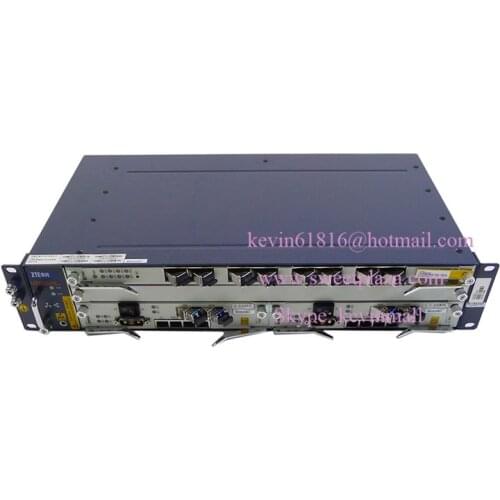 ZTE 19" inch EPON or GPON OLT C320 wtih 10GE uplink board SMXA/3 with a 8 ports card