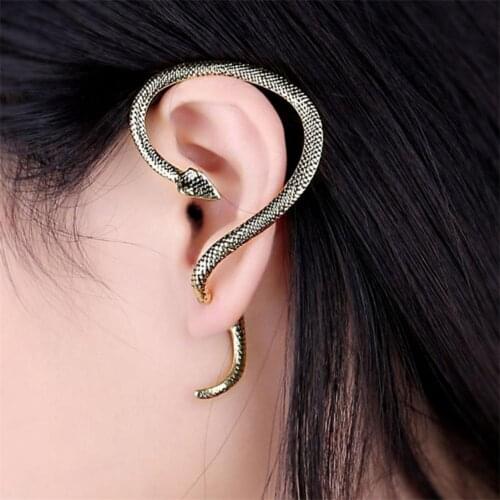 1Pc 2021 Newest Fashion Punk Ear Cuff Snake Shape Earring Jewelry for Women Styling Accessories Gift