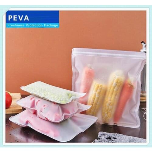 2021 new Silicone Bag PEVA Silicone Food Storage Bag Containers Leakproof Reusable Shut Bag Fresh Bag Food Storage Bag