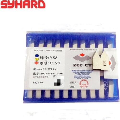 30pcs/lot C120 YT15 YT14 YT5 YW2 YW1 YG8 YG6 Cemented Carbide Welding Insert Brazed Insert