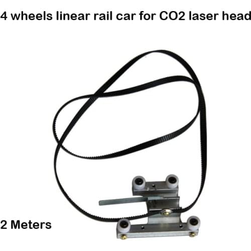 4 wheels linear rail car for co2 laser heads with 5.8mm belts 1 metres cnc machine tools parts