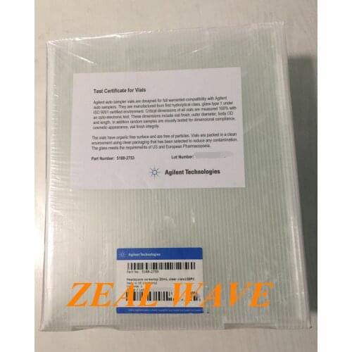 Agilent 100pk Original Headspace Screw-top Bottle 20ml Flat Bottom Headspace Screw-top Transparent Bottle 5188-2753