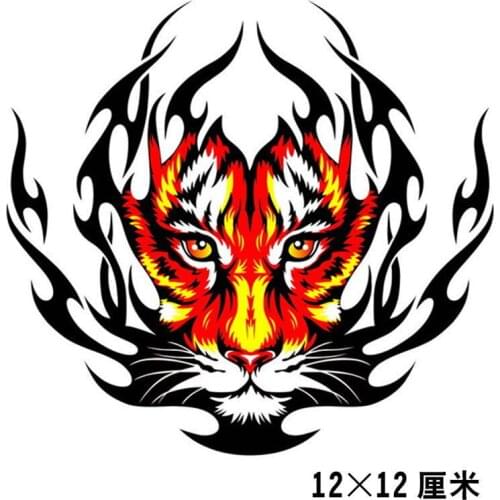Tiger head car sticker tiger body decoration personality creative scratch cover waterproof decoration sticker for Mercury car