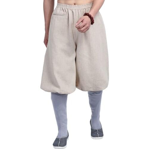 Unisex high quality 8color Ramie&Cotton Summer&Spring buddhist shaolin monk kung fu pants buddha zen lay meditation trouser