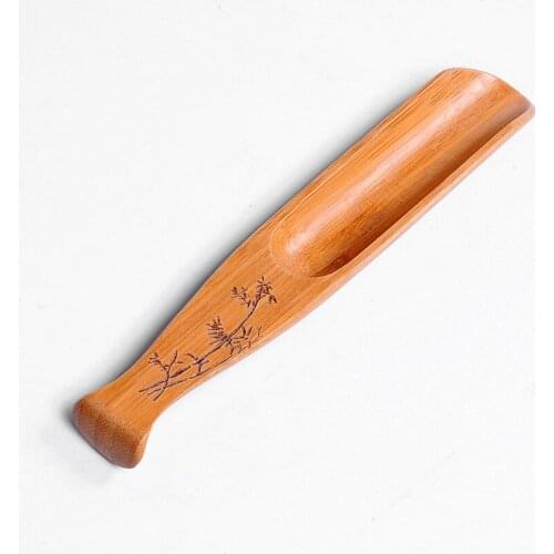 Natural Bamboo Tea Spoon Delicate Shovel Scoop Honey Sauce Sugar Coffee Matcha Powder Dessert Tableware Tea Ceremony tool