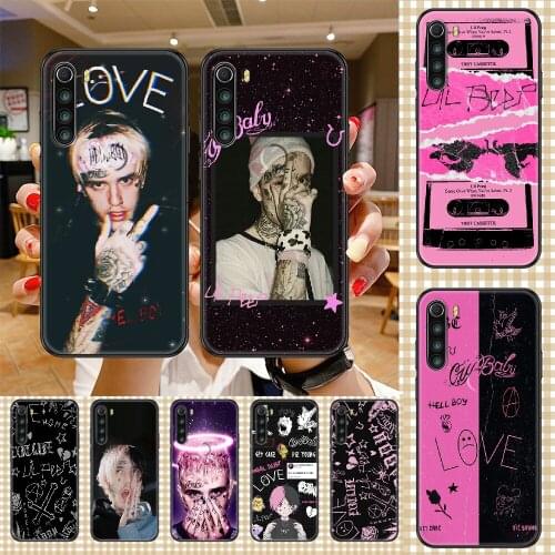 Rapper Lil Peep Phone case For Xiaomi Redmi Note 7 7A 8 8T 9 9A 9S 10 K30 Pro Ultra black 3D shell pretty back art coque trend