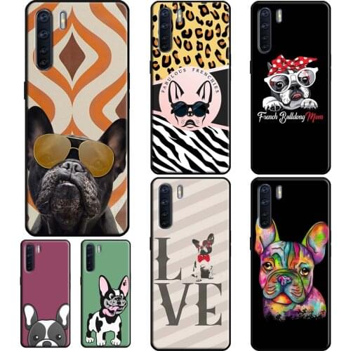 French Bulldog Cute Dogs For OPPO A91 A83 A15 A1K A5S A31 A53 A5 A9 2020 F5 F7 A52 A72 Reno 2 Z 4 Pro Phone Cover