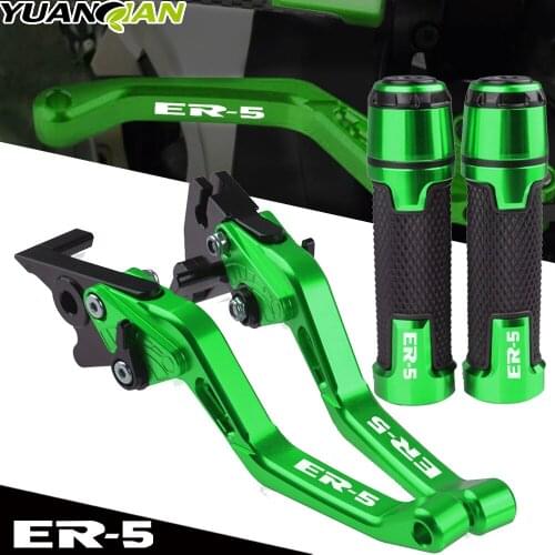 For KAWASAKI ER-5 ER5 2004-2005 Motorcycle Adjustable Clutch Accessories CNC Aluminum Brake Clutch Levers handle ER5 Accessories