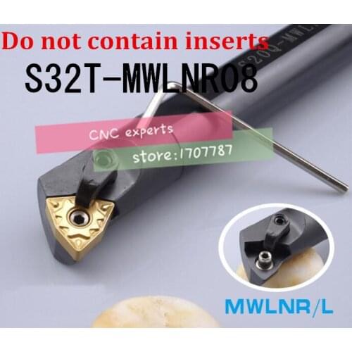 S32T-MWLNR08 32mm Lathe Cutting Tools CNC Turning Tool Lathe Machine Tools Internal Metal Lathe Tool Boring Bar Type MWLNR/L