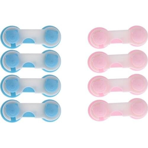 HX5D 4Pcs Baby Kids Box Drawer Cupboard Cabinet Wardrobe Door Bear Fridge Safety Lock