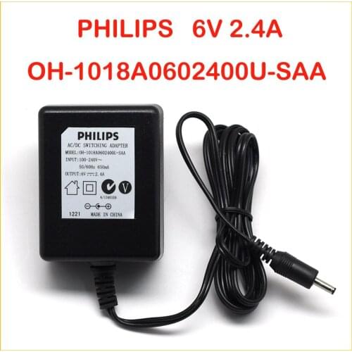 Switching Adapter for PHILIPS OH-1018A0602400U-SAA 6V-2.4A Adapters Supply Charger 6V 2.4A OH 1018A0602400U SAA