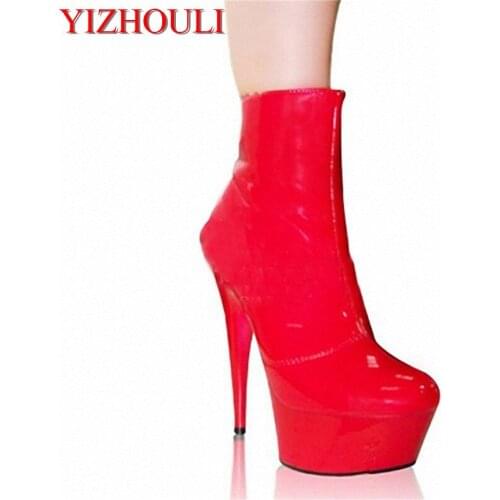 Classics 15cm Platforms Boots High Heel Shoes 6 inch combat boots fashion women pole dancing ankle boots