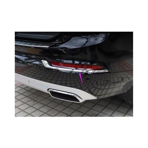 Rear Fog Light Lamp Cover Trim 2pcs ABS Chromed For Volvo XC90 2015-2018