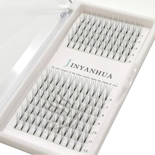 Best Pre made Fans Silk Mink Eyelash Volume Eyelashes handmade Synthetic False Eyelashes 4d Camellia 12Lines Lash Fan