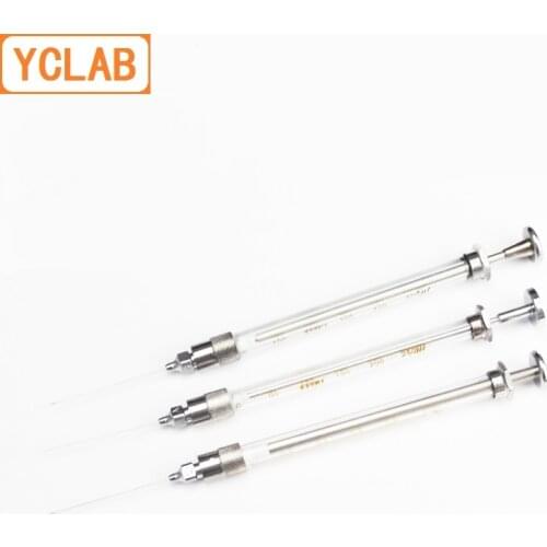 YCLAB Micro Injector 25/50/100/250/500/1000/2500/10000uL Glass Syringe Luer Replaceable Locking Head Lab Chemistry Equipment