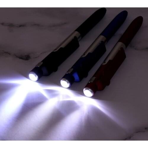 Multifunction 4 In 1 Ballpoint Pen Folding LED Light Mobile Phone Stand Holder School Office Writing Stationery Supplies C5AE