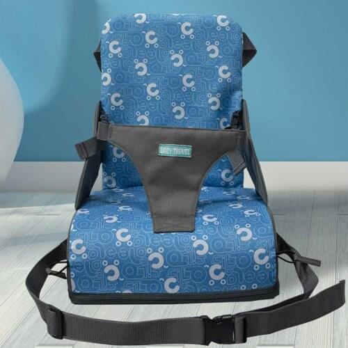 Fashion Baby Portable Booster Dinner Chair Oxford Water Proof Fabric Baby Chair Seat Safety Belt Feeding High Chair
