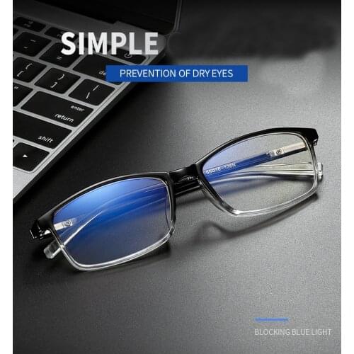 Agstum Classic Anti-blue Light Myopia Eyeglasses Men Women Shortsighted Nearsighted Eyewear -1.0 -1.5 -2.0 -2.5 -3.0 -3.5 -4.5