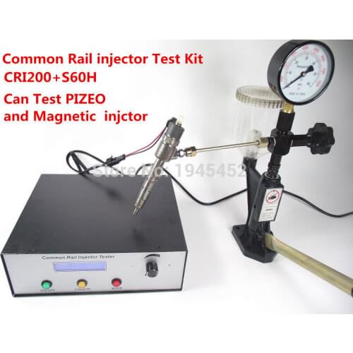 Common Rail injector Tester Kit,CRI200 Support magnetic and piezo injector test+SH60 common rail nozzle injector Tester