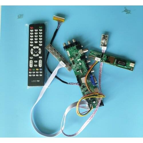 Kit For LP156WH1-TLA1/LP156WH1-TLC1 30pin 1366X768 HDMI LCD Panel TV VGA USB remote Controller board 1 CCFL Digital DVB-T2 DVB-T