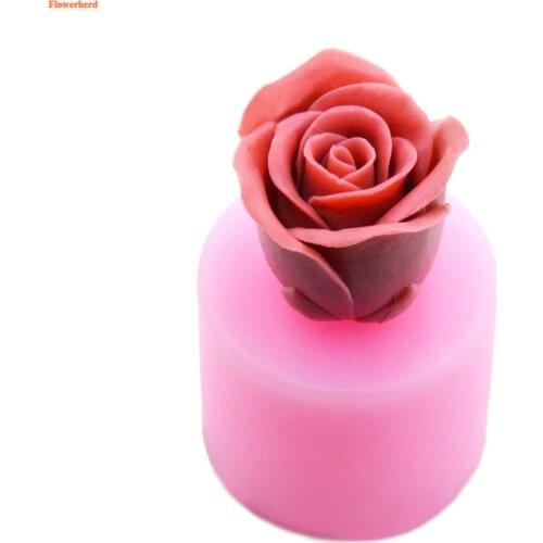 New 3D Flower Soap Mold Rose Fondant Cake Siilcone Mold Birthday Wedding Decoration Chocolate Biscuit Mold Cake Baking Tools