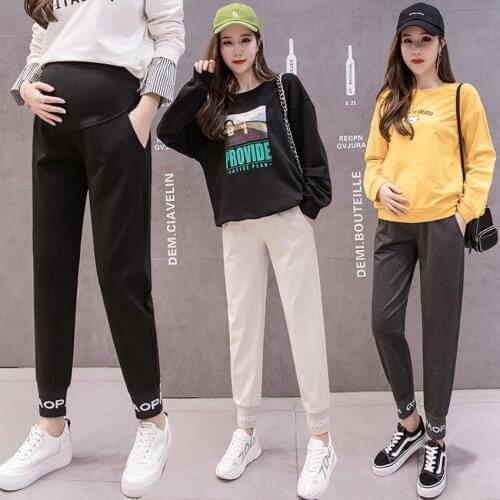 Autumn and winter new womens casual pants sweatpants wear comfortable wild pregnancy pants