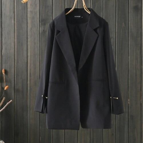 New Spring Autumn Women Loose Black Work Blazer Female Single Piece Casual Suit Outerwear Suit Jacket