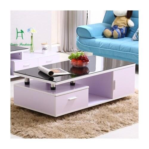 Special package coffee table simple modern toughened glass tea table rectangular table small size creative coffee table