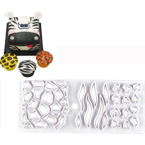 Animal Pattern Cutting Die Diy Cake Mold Plastic Sugarcraft Cookie Cutter Fondant Decoration Tool Baking Tray Kitchen Supplies