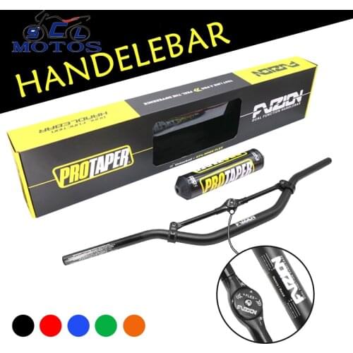 Sclmotos- Handlebar PRO Taper Pack Fat Bar 1-1/8" Dirt Pit Bike Motocross Handlebar+Handle Protector Pads For Honda Kawasaki KTM