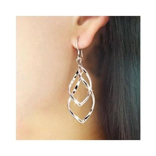 New arrival Wholesale Zinc Alloy Twisted Gold Womens Earring Best Gift Fashion Jewelry