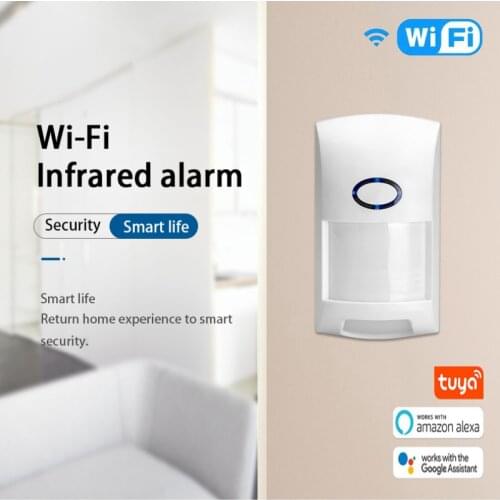 Tuya Smart WiFi Infrared Detectors Motion Sensor Alarm Compatible With Tuya APP Smart Life APP Work With Alexa Google Home