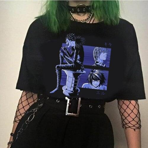 Death Note Fashion Japanese Anime T Shirt Men Women Crew Neck Fitted Soft Anime Manga Tee Shirt Clothes
