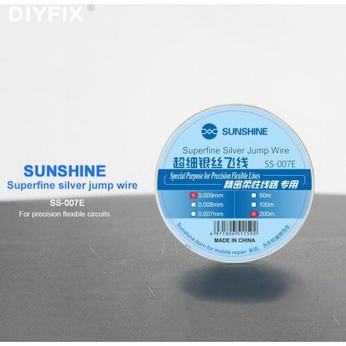 0.009mm 200m Ultra-Fine Jump Wire For Mobile Phone Precision Flexible Circuits Dedicated Motherboard Rework Repair Tools SS-007E