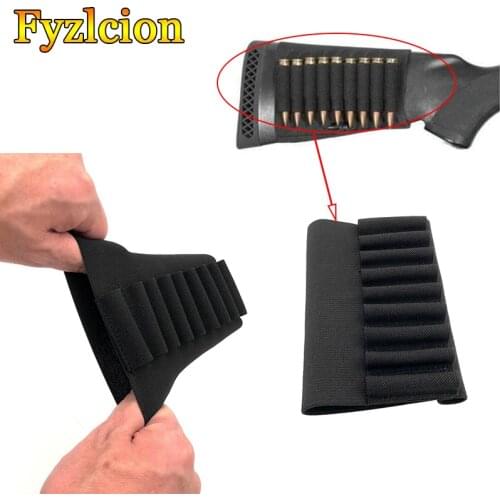 Tactical Butt Stock 9 Rounds Shells Holder Cartridges Ammo Carrier Bullet Pouch for MP 512-36 Elastic Butt Stock Ammo Pouch