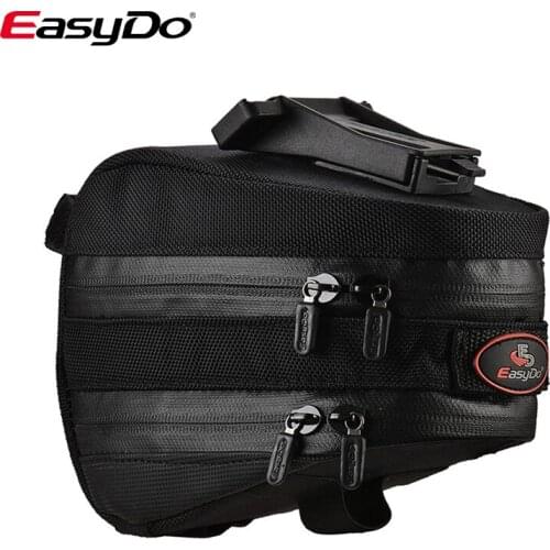 EasyDo Bike Bicycle Saddle Bag High Density Rain Cover Expendable Bike Rear Bag Waterproof ZipperTool Bag