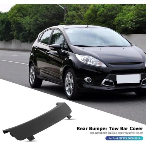 Rear Bumper Tow Bar Eye Cover Durable Primed ABS Auto Exterior Replacement Hauling Accessories for Ford FIESTA 2009-2014