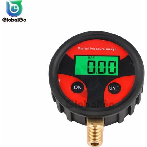 0-200PSI Air Pressure Gauge Dial Meter Tester Copper Rubber Digital Tire Pressure Gauge Tool for Car Truck Bike Auto Car Tyre