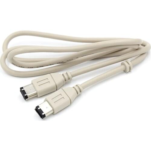 1M FireWire 400 6pin Line IEEE-1394B 6pin to 6pin Connection Cable Beige Color