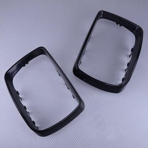 1 Pair Plastic Door Wing Mirror Cover Cap Trim Ring fit for BMW E53 X5 2000 2001 2002 2003 2004 2005 2006