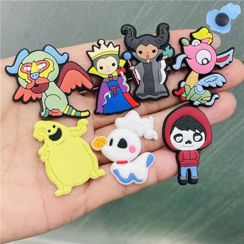 1Pcs Cartoon Witch Skull Halloween Shoe Charms Accessories Shoe Buckle Decoration for Croc Jibz Shoes Cool Charms Kids Gift