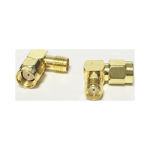 1pc NEW RP-SMA Male Plug to Female Jack RF Coax Adapter convertor Right Angle Goldplated wholesale