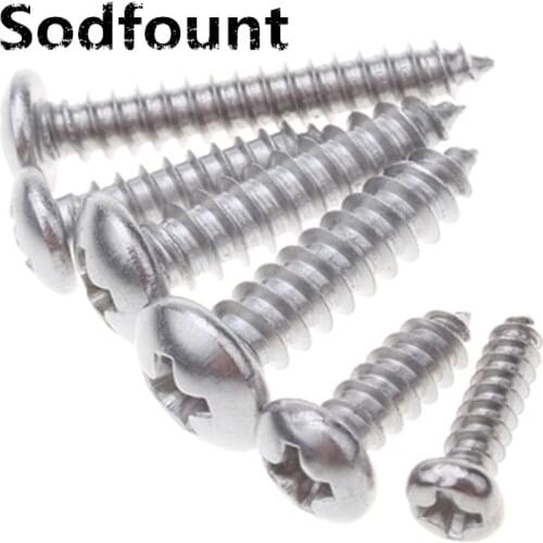 100pcs/lot 304 stainless steel cross round head self tapping screw M1 M1.2 M1.4 PA electronic self-tapping screws