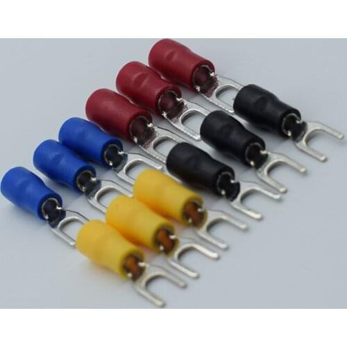 100PCS Fork cold-press terminal SV3.5-4 U Y type insert plug 0.5 thick spring connector