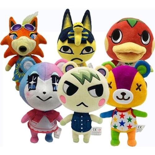 2Pcs 20CM Game Animal Crossing Plush Toy Cartoon Raymond Stiches Peluches Doll Marshal Animal Stuffed Toy Kids Christmas Gifts