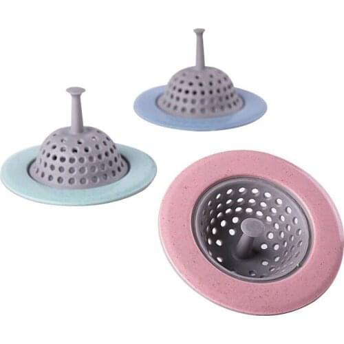 2Pcs Kitchen Sink Drain Plugs Strainers Bath Drain Stopper Sink Floor Drain Plug Sewer Filter Mesh Hair Catcher Accessory