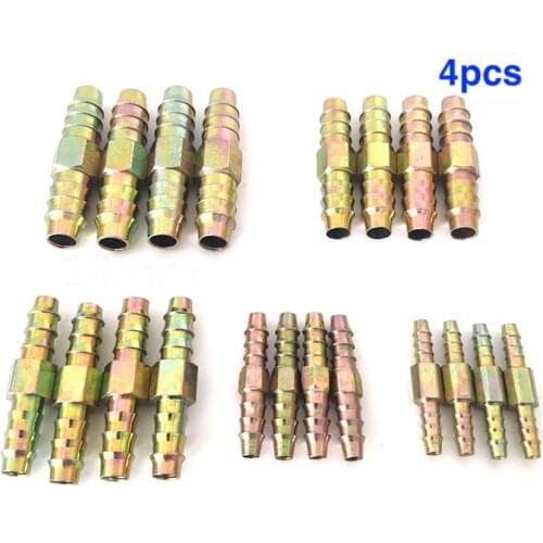 4pcs Oil pipe quick coupling straight Oil circuit Water pipe universal Diesel electric fuel injection pipe butt joint